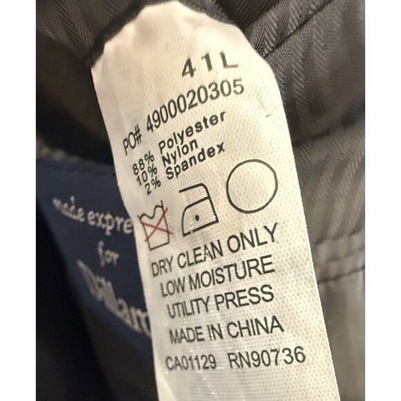 Ralph Ralph Lauren Men’s Blazer Jacket 41L Gray Velvet Look 2 Button Dillard’s - Picture 4 of 13